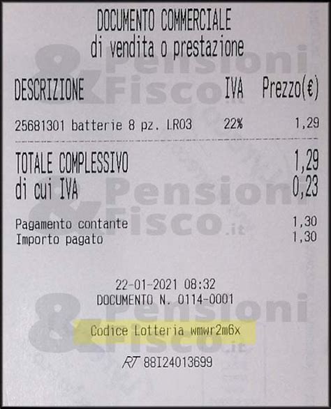 Lotteria Scontrini Codice Lotteria Degli Scontrini Come Funziona