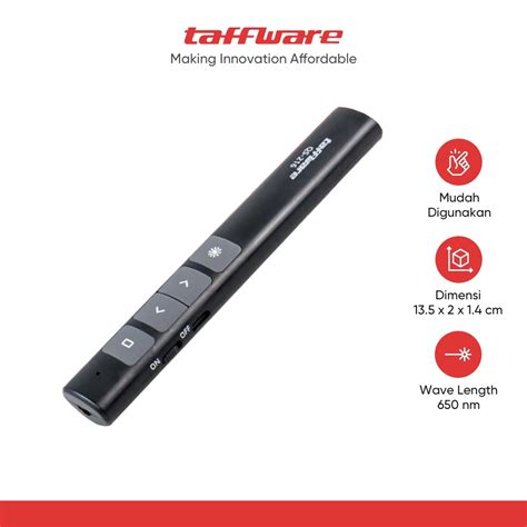 Jual Taffware Laser Pointer Presentasi Pen Remote Wireless Meter