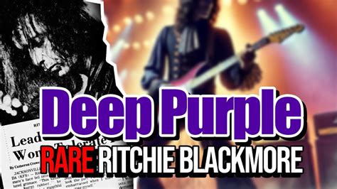 Deep Purple And The Real Ritchie Blackmore Rare Insights YouTube