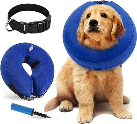 Daqi Collar De Recuperaci N Para Perro Inflable C Modo Cono Protector