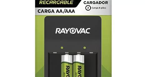 Cargador De Pilas Recargables RAYOVAC AA Y AAA