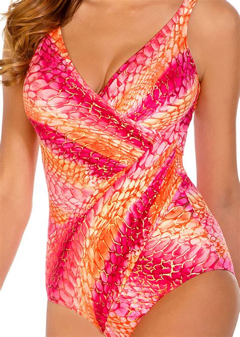 Miraclesuit Rock Show Oceanus Coral Swimsuit Uk Swimwear