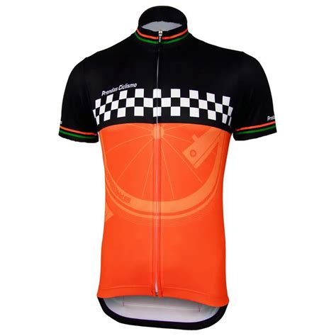 Cycling jersey men classic jersey black orange white short sleeve ...