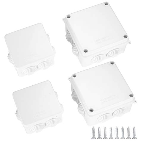 Buy 4 Pcs Junction Boxes IP65 IP55 Waterproof White ABS Plastic