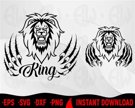 Lion Svg Lion King Svg Lion Logo Claws Svg Lion Claws Etsy Canada