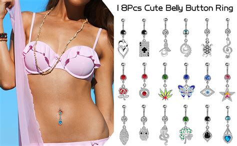 Amazon Ilgant Pcs Belly Button Ring G Dangling Dangle Belly