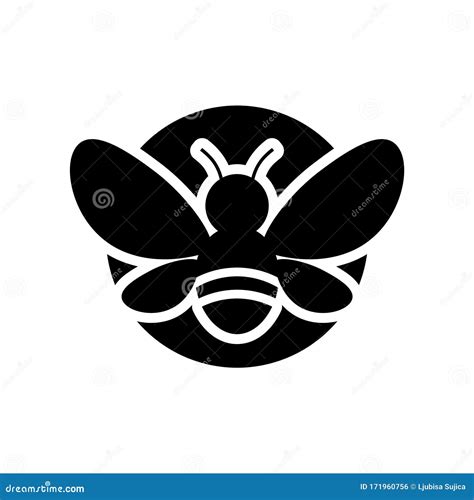 Logo Del Icono De La Abeja Bumble Icono De Abeja Negra Aislado En Fondo