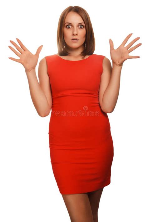 Surprised Beautiful Excited Brunette Woman Throws Stock Image Image Of Pretty Woman 37124215