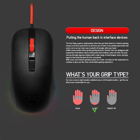 Fantech G13 Rhasta Ii Gaming Rgb Mouse Redtech Computers