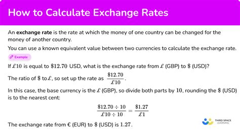 How To Calculate Exchange Rates Math Guide