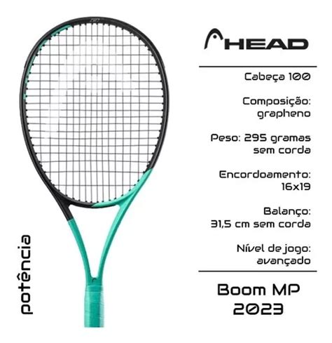 Raquete Tennis Tenis Head Boom Mp 295g 16x19 2023 Mebuscar Brasil