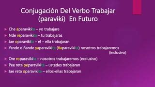 Conjugación Del Verbo Trabajo paraviki En pptx