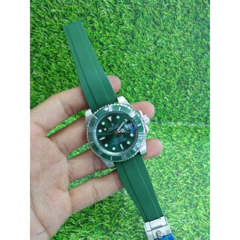 Jual Jam Tangan Pria Rolex Submariner Hulk Rubber Automatic Shopee