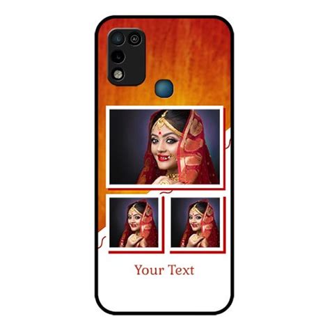Buy Infinix Hot Play Custom Glass Phone Case Wedding Memories Design