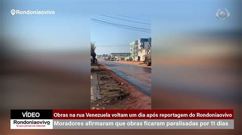 VÍDEO Obras na rua Venezuela voltam um dia após reportagem do