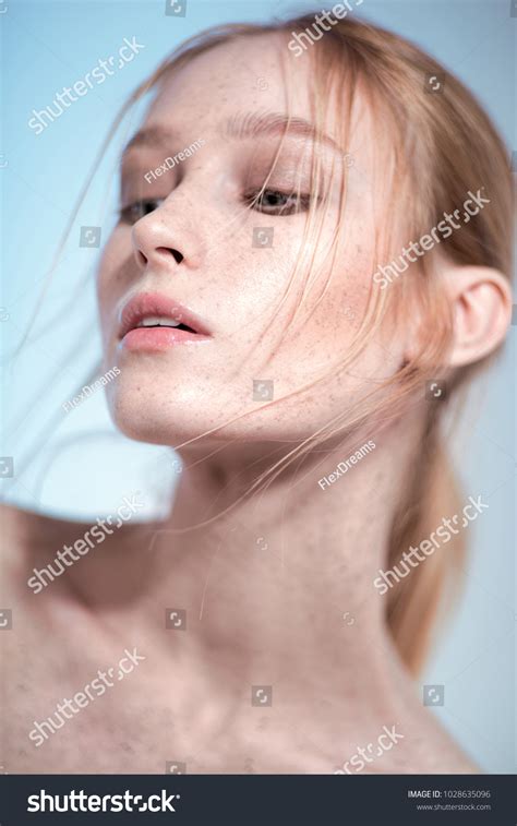 Portrait Beautiful Blonde Woman Nude Makeup Stock Photo 1028635096 Shutterstock