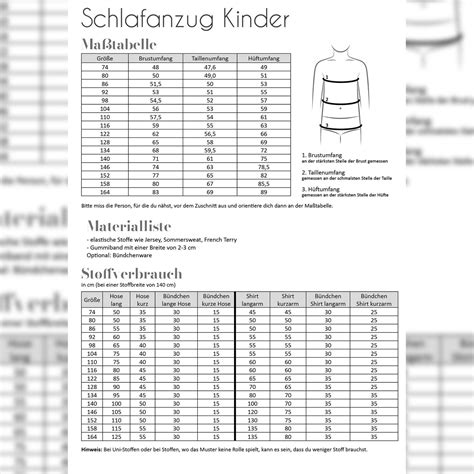 Fadenk Fer Schnittmuster Pyjama Schlafanzug Kinder Snaply