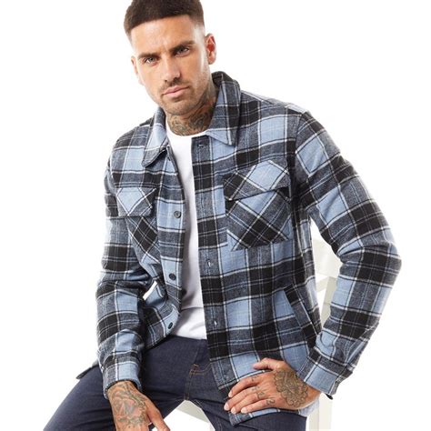 Buy Feraud Mens Checked Shacket Blue Check