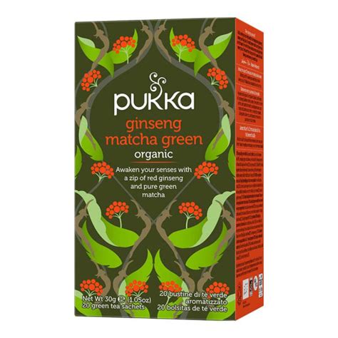 Pukka Matcha Ginseng Thé Vert Bio 20 sachets