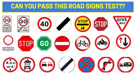 🚦 Road Signs Practice Test Uk Road Signs Test Traffic Road Signs 🛑