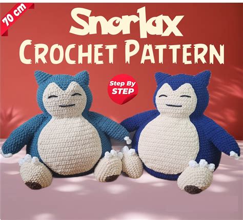 Sleeping Giant Snorlax And Pokeball Crochet Amigurumi Pattern Etsy Uk