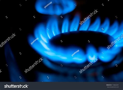 Blue Natural Gas Flames Stock Photo 110832431 : Shutterstock