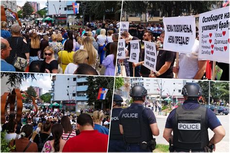 Veliki Skup Srba U Severnoj Mitrovici I Gra Anici