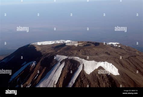 Kilimanjaro summit from the air at sunrise January 2009 Stock Photo - Alamy