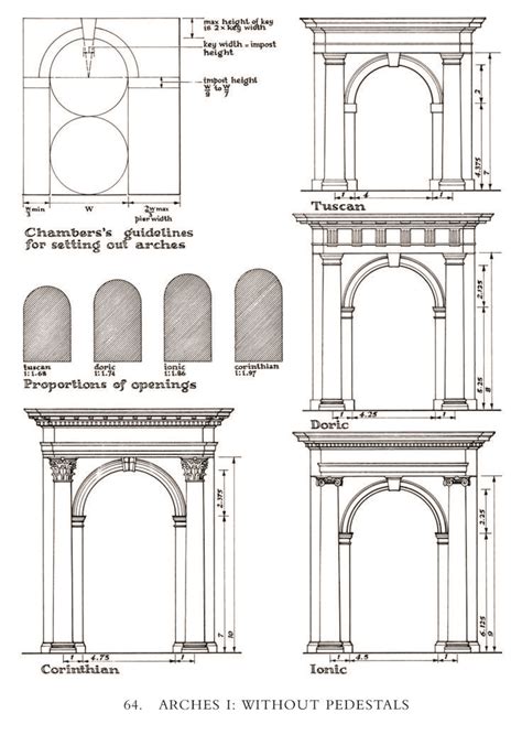 An Architectural Drawing Showing The Archs Arches And Doorways In