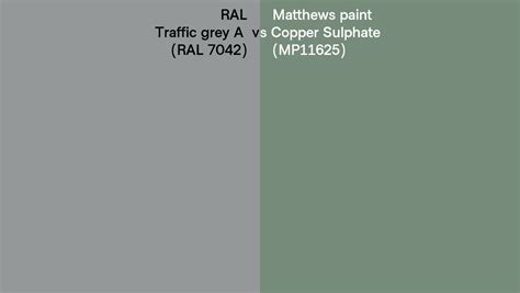 Ral Traffic Grey A Ral Vs Matthews Paint Copper Sulphate