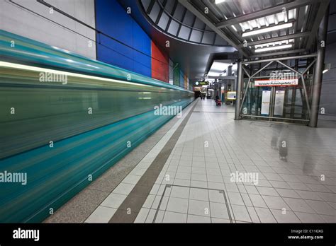 Subway Station At The Festival Hall Messe Frankfurt Trade Fair Grounds