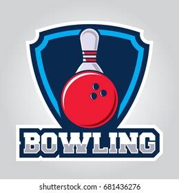 Bowling Logo Design Template Stock Vector (Royalty Free) 681712816