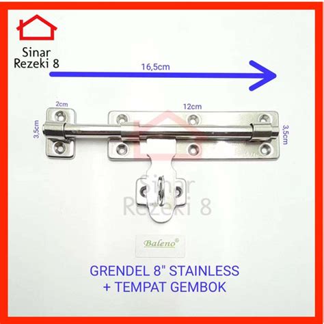 Jual Grendel Inch Stainless Pintu Kunci Pintu Gudang Gembok Slot