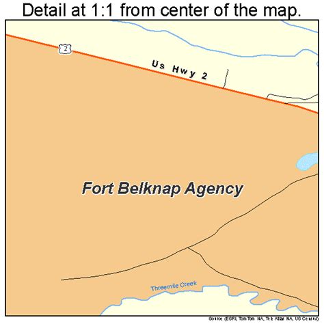 Fort Belknap Agency Montana Street Map 3027850