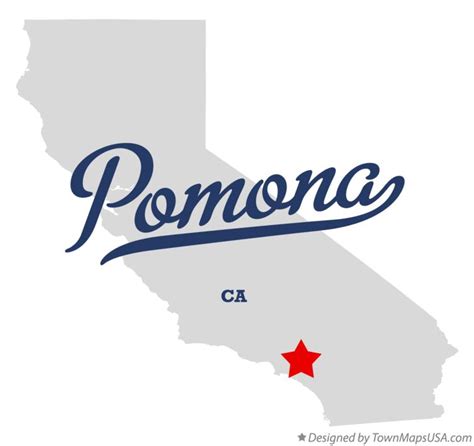 Map of Pomona, CA, California