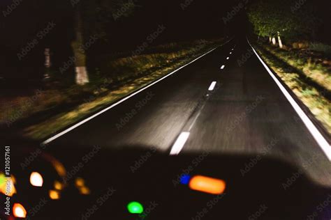 Fast night driving Stock Photo | Adobe Stock