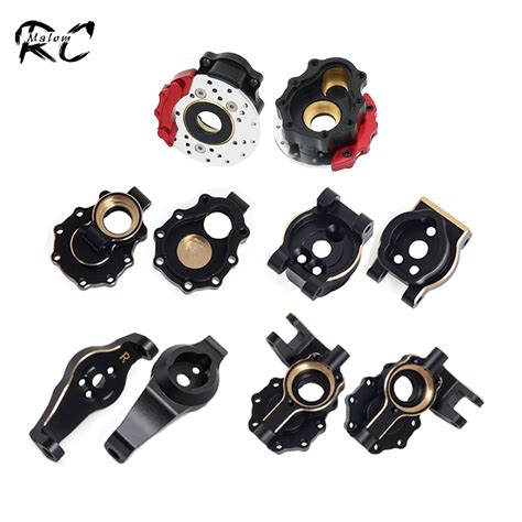 Heavy Black Coating Brass Counter Weight Trx4 Portal Axle Housing For 110 Rc Crawler Traxxas