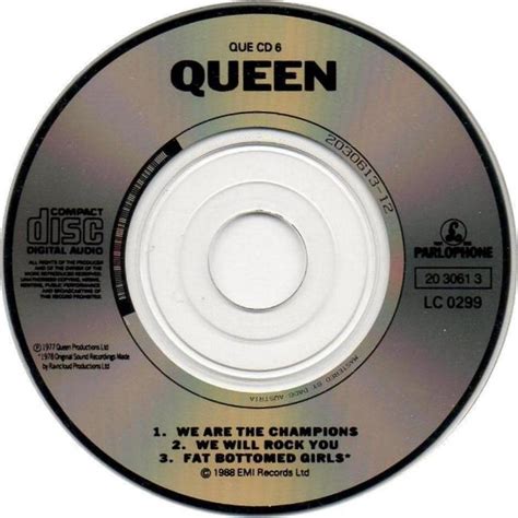 Queen "We Are The Champions" single gallery