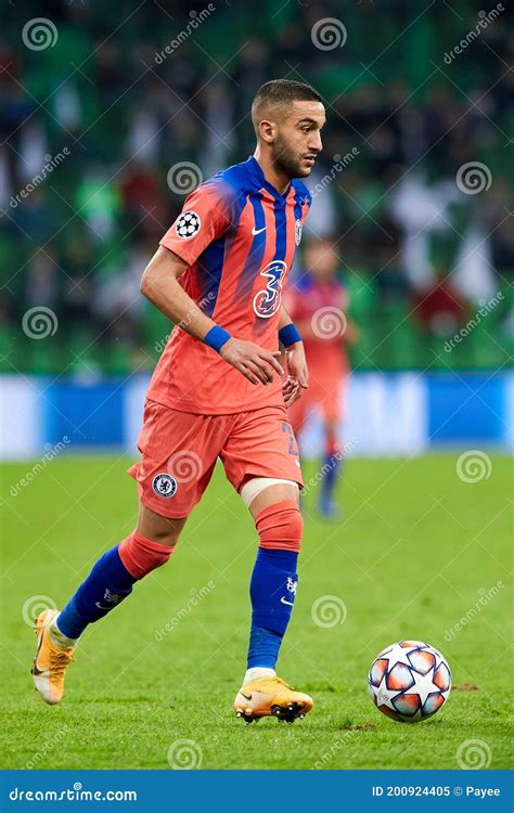 Hakim Ziyech Of Chelsea Fc In Action Editorial Image Image Of