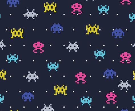 Space Invaders Pattern Vector Art & Graphics | freevector.com