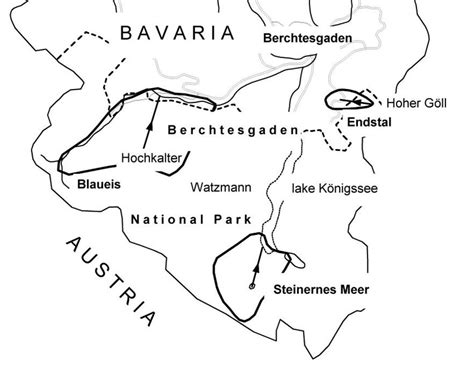 Map of the National Park Berchtesgaden with the areas of investigation | Download Scientific Diagram