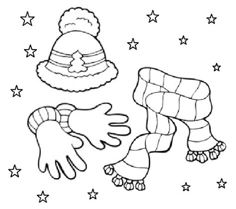 Hat Scarf And Gloves Coloring Book To Print And Online