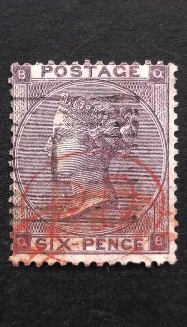 Gb Queen Victoria D Sg B Used Neat Red Pmk Pd Good Perforation