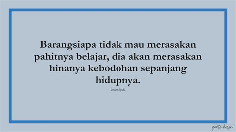 Kata Kata Bijak Imam Syafii Quote Keren