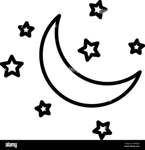 Night sky outline Black and White Stock Photos & Images - Alamy