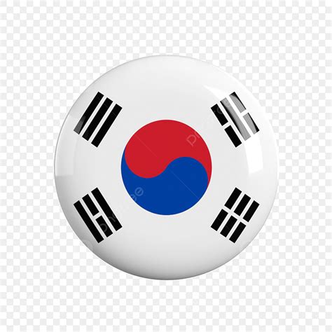 South Korea Clipart Transparent Png Hd South Korea Flag Pin Concept