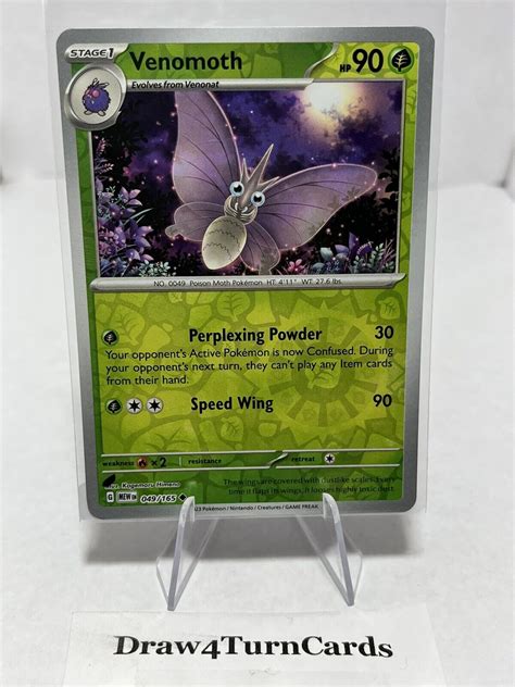 Pokemon Venomoth Reverse Holo Ebay