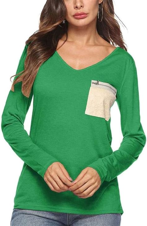 Htoohtooh Blusa De Manga Larga Con Cuello En V Para Mujer Estilo