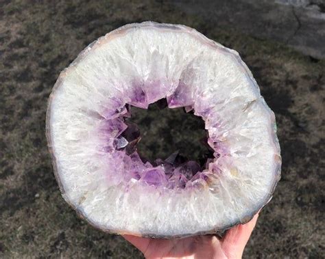 Lb Amethyst Geode Slice Self Standing Amethyst Geode Large