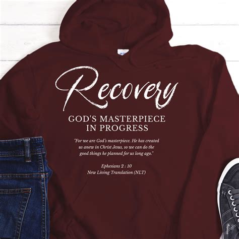 Recovery Hoodie Inspiring Sobriety Recovery God S Masterpiece